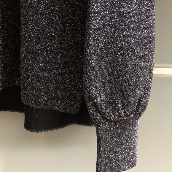 J. Crew Glitter/Sparkley Blue Crewneck Sweater. - Picture 6 of 8